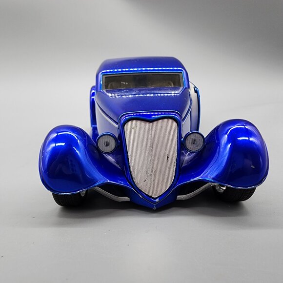 Jada 1934 Ford Diecast Model Car 1:24 Blue Custom Hot Rod Collectible - Picture 3 of 14